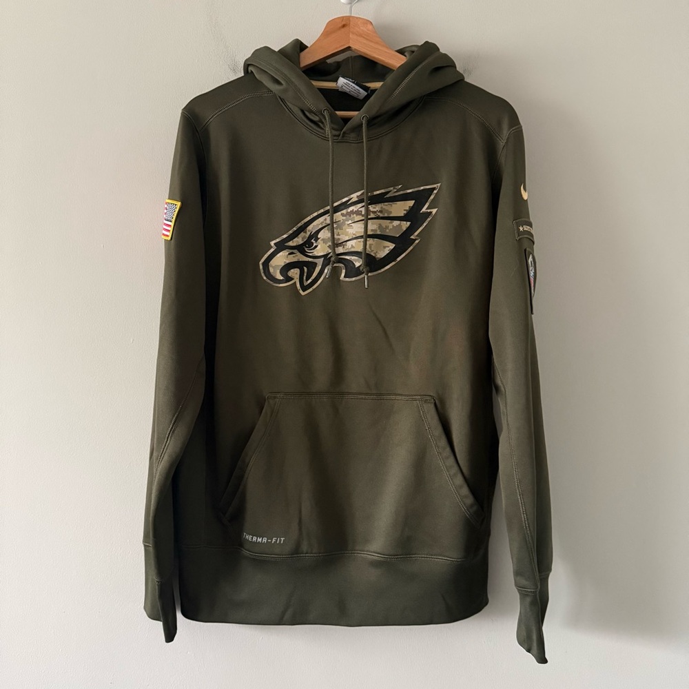 Nike Mens Salute to Service Baltimore Ravens Hoodie Size M Therma Fit On Field